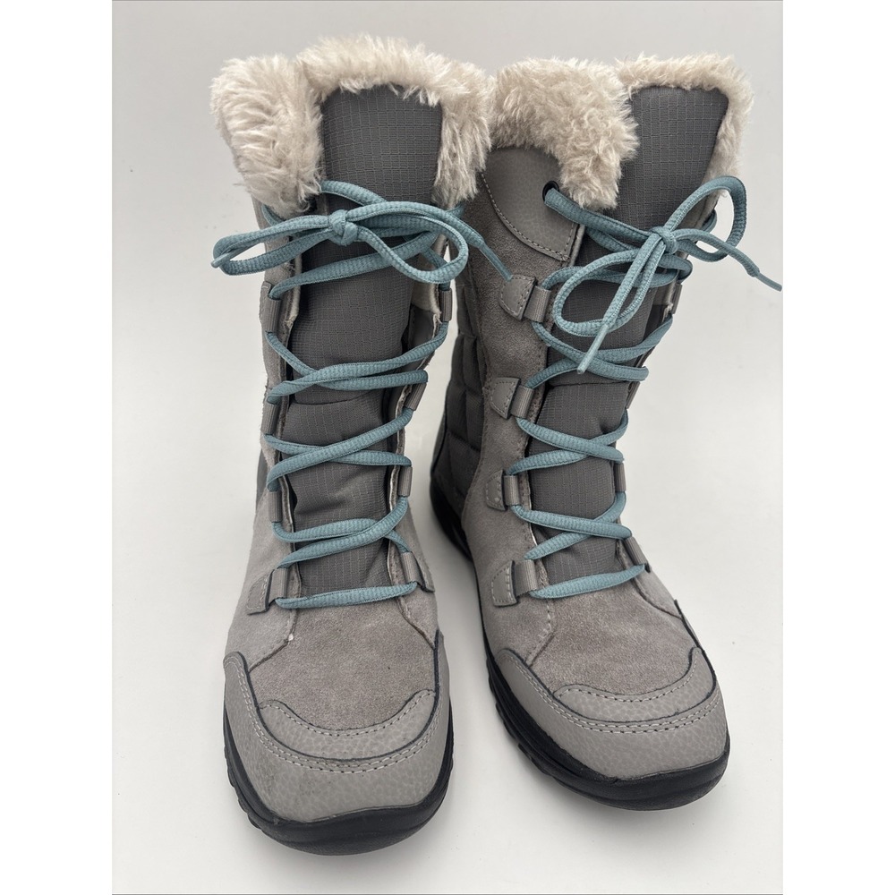 Columbia Women's Ice Maiden II Warm Snow Boots Insulated Gray Shale Size 6.5WIDE